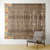 Tenture Lumières de ficelle de tournesol Toile de fond de  (En situation (horizontale))