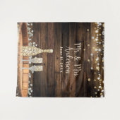 Tenture Lumières de tonneau en bois rustique Champagne & r (Devant (Horizontal))