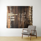 Tenture Lumières de tonneau en bois rustique Champagne & r (En situation (horizontale))