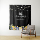 Tenture Lumières Guirlandes & Fleurs 40e Anniversaire de M (En situation)