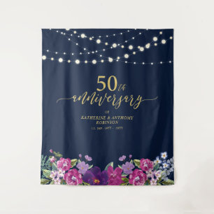 Tenture Lumières Guirlandes & Fleurs 50e Anniversaire de M