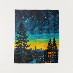 Tenture Luminosité du crépuscule urbain