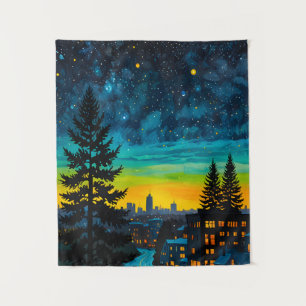 Tenture Luminosité du crépuscule urbain
