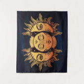 Tenture Luna et lune de l'huile d'or mystique (Devant)