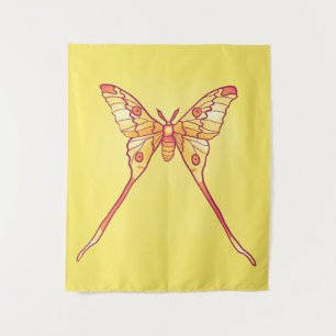 Tenture Luna Moth Jaune Orange Cuisine Magique Insecte