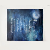 Tenture Lunar Sky Pleine lune Celestial Star Mariage Bienv (Devant (Horizontal))