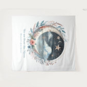 Tenture Lune céleste et étoiles Fête prénatale pour bébé s (Devant (Horizontal))