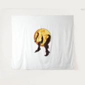 Tenture Lune d'Halloween et chauves-souris (Devant (Horizontal))