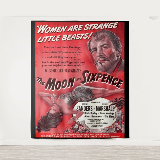 Tenture Lune et six pence (Devant)