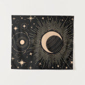 Tenture Lune et soleil dorés (Devant (Horizontal))