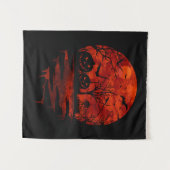TENTURE LUNE ROUGE EFFRAYANTE D'HALLOWEEN (Devant (Horizontal))