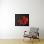 TENTURE LUNE ROUGE EFFRAYANTE D'HALLOWEEN (En situation (horizontale))