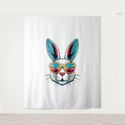 Tenture Lunettes De Soleil cool Pour Lapin De Pâques (Devant)