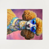 Tenture Lunettes de soleil surdimensionnées Chien de canic (Devant (Horizontal))