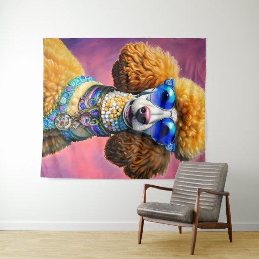 Tenture Lunettes de soleil surdimensionnées Chien de canic (En situation (horizontale))