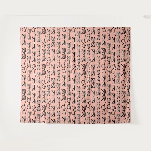 Tenture Lunettes de vue rose pâle, Lunettes de vue, Vêteme (Devant (Horizontal))