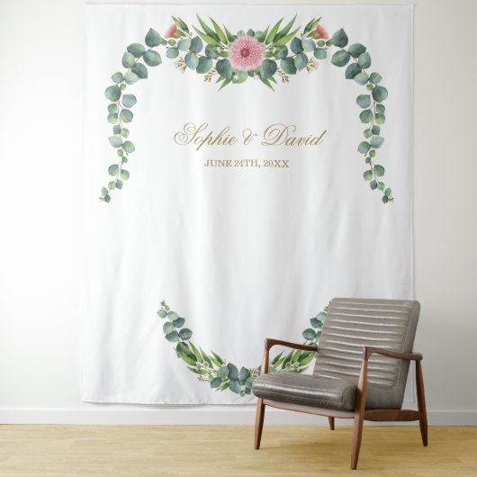 Tenture Lush Exotique Eucalyptus Bloom Mariage (En situation)