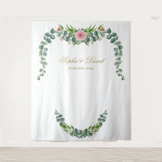 Tenture Lush Exotique Eucalyptus Bloom Mariage (Devant)