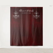 Tenture Lustres blancs rouges foncés Mariage Photo Toile d (Devant)