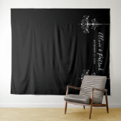 Tenture Lustres Noir et Blanc Mariage Photo Fond (En situation (horizontale))