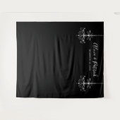 Tenture Lustres Noir et Blanc Mariage Photo Fond (Devant (Horizontal))