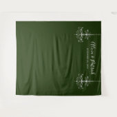 Tenture Lustres vert foncé Mariage Photo fond (Devant (Horizontal))