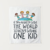 Tenture Lutter contre la maltraitance envers les enfants C (Devant)