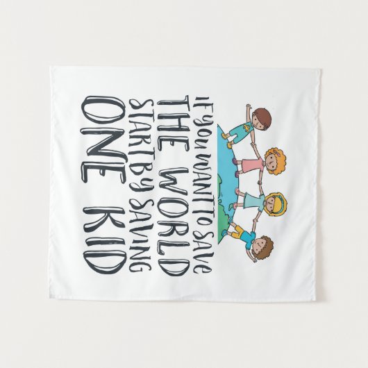 Tenture Lutter contre la maltraitance envers les enfants C (Devant (Horizontal))