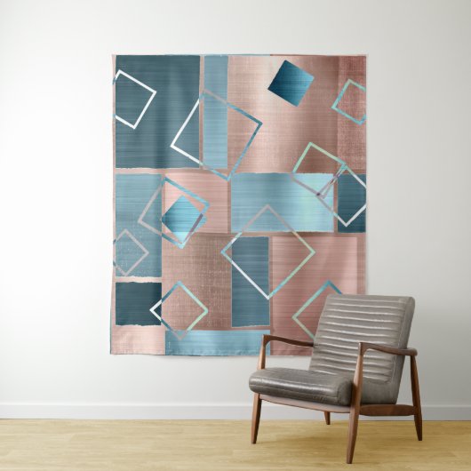 Tenture Luxe Abstrait | Fond de photo rose gold et sarcell (En situation)