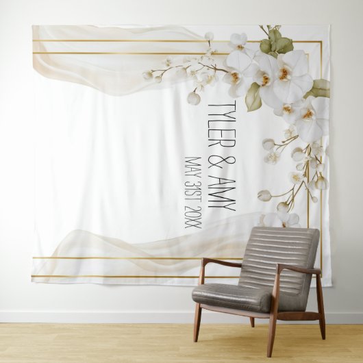 Tenture Luxe Orchid Elegance Wedding Backdrop (En situation (horizontale))