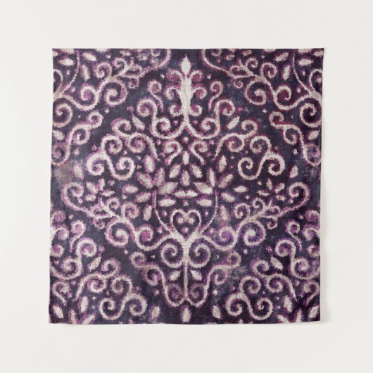 Tenture Luxe violet et tan damassé sans couture motif (Devant)
