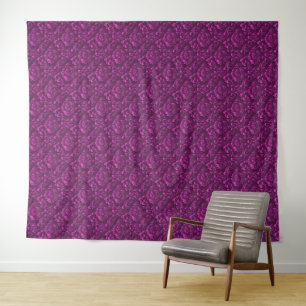 Tenture Luxueux Damask Floral Rose