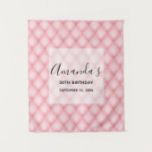 Tenture Luxueux Motif en diamant verni rose (Devant)