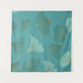 Tenture Luxueux or Ginkgo, papier peint vintage. (Devant (Horizontal))