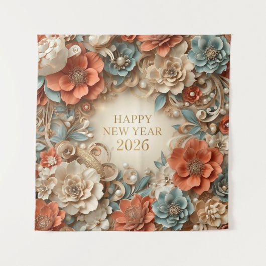 Tenture luxury happy new year 2026 party backdrop (Devant)