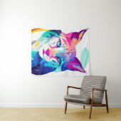 Tenture Lynx Wild Nature Animal Color Art Peinture (En situation (horizontale))