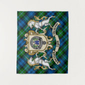 Tenture Lyon Clan Badge & Unicorns avec Tartan (Devant)