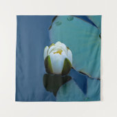 Tenture Lys d'eau blanche dans l'étang, photographie de la (Devant)