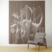 Tenture Lys d'eau marron (En situation)