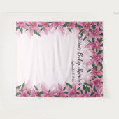 Tenture Lys En Floraison Rose Autour Du Fond (Devant (Horizontal))