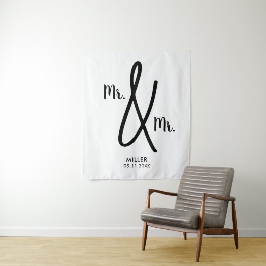 Tenture M. et M. Backdrop Gay Mariage LGBT (En situation)