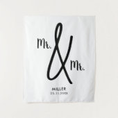 Tenture M. et M. Backdrop Gay Mariage LGBT (Devant)