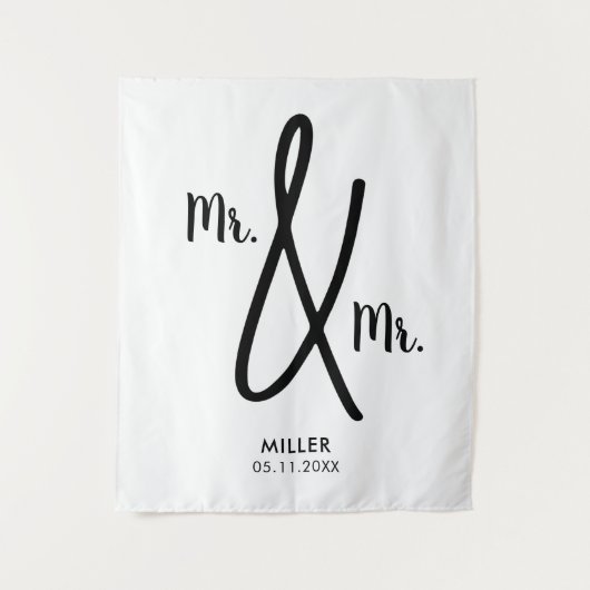 Tenture M. et M. Backdrop Gay Mariage LGBT (Devant)