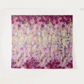 Tenture M. et Mme Floral Rose Mariage Contexte (Devant (Horizontal))