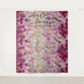 Tenture M. et Mme Floral Rose Mariage Contexte (Devant)
