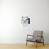 Tenture M & Mme ajout nom de famille date année cadeau de  (En situation)