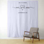 Tenture M. mme coeur photo lavender mariage (En situation)