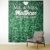 Tenture M. Mme depuis Hedge Wall Mariage Photo fond (En situation)