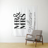 Tenture M. Mme Mariage Fête des mariées Contexte moderne (En situation)