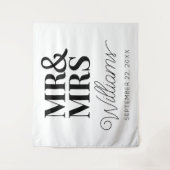 Tenture M. Mme Mariage Fête des mariées Contexte moderne (Devant)